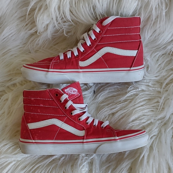 Vans Shoes - Vans Sk8-Hi Sneaker Red/White Classic High Top Women 8.5 Men 7 Unisex